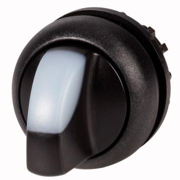 Eaton M22S-WLK3-W illuminated selector switch, 3 positions, white, momentary, 216834