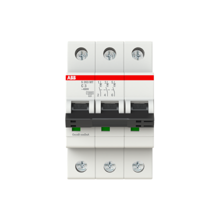 ABB Stotz-Kontakt 2CDS273445R0034 S203MT-C3 C-Char.10kA 3A 3P circuit breaker