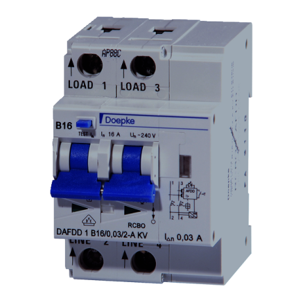 Doepke 09961304 DAFDD 1 B16/0,03/2-A KV fire protection switch