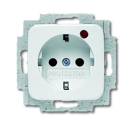 Busch-Jaeger 2310 EUGL/VAB-214 Busch-Protector® SCHUKO® socket insert, with surge protection alpine white