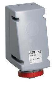 ABB Stotz-Kontakt 432RL3W, CEE surface-mounted wall socket, 32 A 3h, IP67, 3P+N+E, 380-440 V, 60 Hz, grey, 2CMA168496R1000