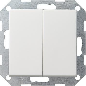 Gira 012527 push button switch series System 55 pure white matt
