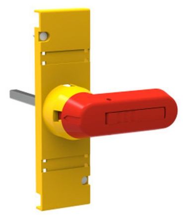ABB Stotz-Kontakt OTDVY250EK, direct handle red-yellow 65mm including shaft and cover label Test-0 OFF-1 ON, 1SCA127391R1001