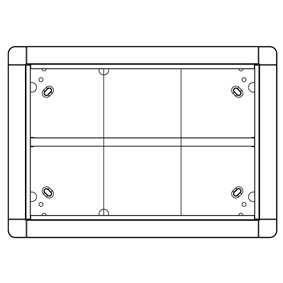 Ritto 1881630 flush-mounted frame 6 module slots, titanium