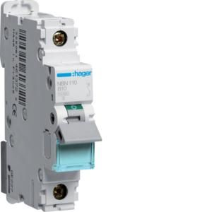 Hager NBN110 circuit breaker 1-pole B10A 10kA 1M