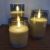 FHS 35317 Wax candles 3D-Fl. 3-pcs. white, glass smoke 6/18 A/A