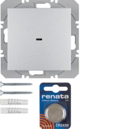 BERKER 85655283 KNX-RF wall transmitter flat S.1/B.3/B.7 | 1-way | aluminum matt lacquered