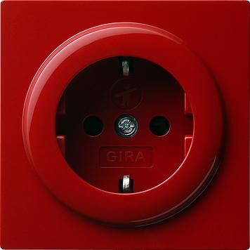 Gira 045343 SCHUKO socket KS S-Color Red