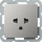 Gira 2840600 socket protection EURO-US 16 A System 55 stainless steel (lacquered)