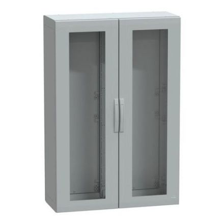 Schneider Electric NSYPLA15104TG 7035 POLY-WS 1500X1000X420 2 GLAZED DOORS standing cabinet