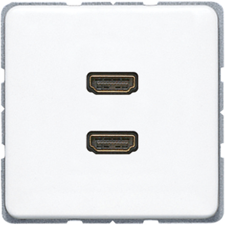 Jung MACD1133WW Multimedia connection system 2 x HDMI, CD series, alpine white