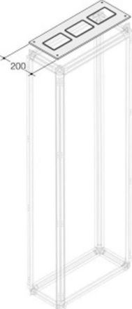 ABB Striebel & John PTBT5029A cover plate for TwinLine flanges, 2-field wide, depth 300mm, 1STQ001168M0000