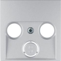 Berker 12031404 Central piece for antenna socket 2- and 3-hole aluminum, matt Berker B.7