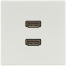 Jung MALS1133LG multimedia connection system 2 x HDMI, LS series, light grey