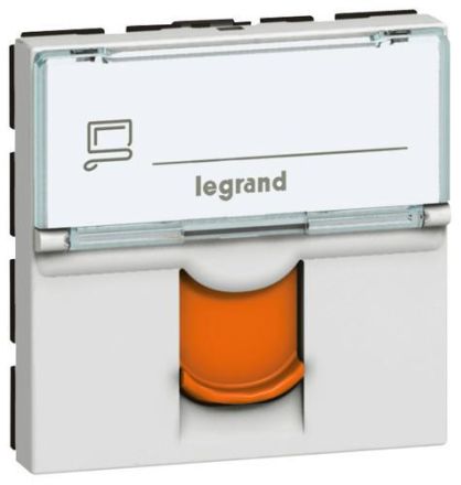 Legrand 076525 Mosaic 1-f.RJ45 Kat6A 2-mod.ultraws/or insert