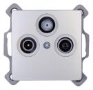 Kopp 921420084 PARIS TV/RF/SAT digital compatible silver antenna socket