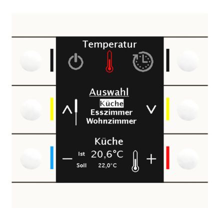 MDT BE-BZS86.01 KNX control center Smart 86 | pure white glossy