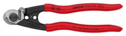 Knipex 95 61 190 pol. plast. 190mm wire rope cutter