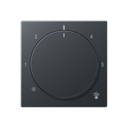 Jung A1749BFANM cover for room temperature controller inserts, thermoplastic painted, series A, matt anthracite