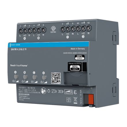 BUSCH-JAEGER DA/M.4.315.2.11 f@h dimmer actuator | 4-way, 315 W