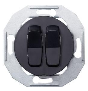 ELSO WDE011226 double changeover switch with central plate black Renova
