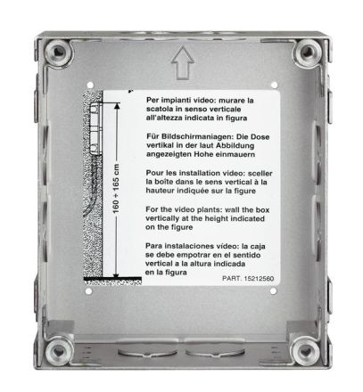Bticino 350110 flush-mounted box Sfera ROBUR metal 1 module