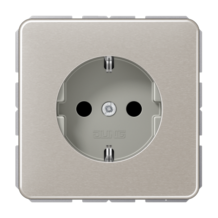 Jung CD1520PT SCHUKO socket, 16 A 250 V ~, anodised aluminium, CD series, platinum