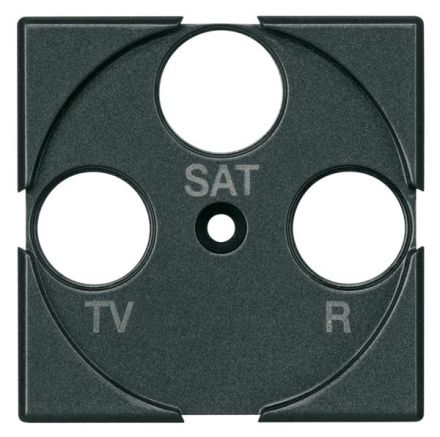 Bticino HS4207 central plate TV/FM/SAT, (anthracite)