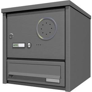 Ritto RGE1344120 letterbox surface-mounted horizontal audio, chrome ring, stainless steel