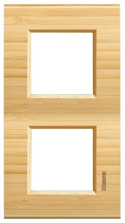 Bticino LNA4802M2LBA Light frame BAMBOO 2x2-mod, (wood)