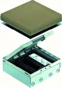 OBO Bettermann UDHOME9 2V MT V two 2-way socket VA floor tank complete, 7427308