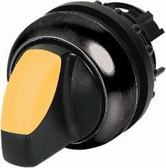 Eaton M22S-WLK3-Y illuminated selector switch, 3 positions, yellow, momentary, 216840