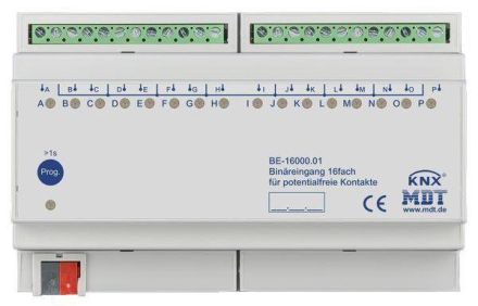 MDT BE-16000.01 Binary input 16-way, 8TE REG, input potentiometer-free