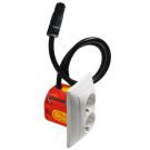 Hochköpper 00075161 H 11.6612.02 RD30 BW Badora double socket SCHUKO