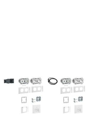 TEHALIT GAPSET2 2 places each 3 hours USB 15W 2xRJ45 vw socket set