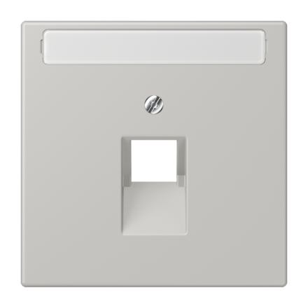 Jung LC969-1NAUA205 cover for IAE/UAE connection boxes 1 x 8-pin, with label field, thermoplastic painted, LS series, gris clair 31 ( LC320 )