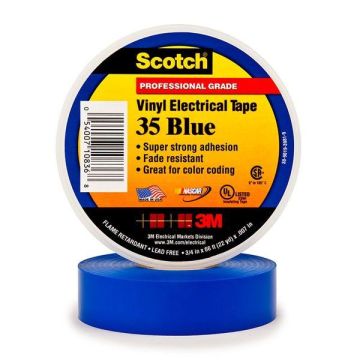 3M 7000031670 Scotch35-19x20bl NR.35 19mmx20m blue insulation tape