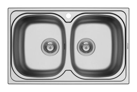 Victory SPARTA-3 stainless steel sink double bowl 1 HL, stainless steel