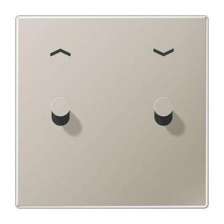 Jung ES12-5PK1 cover with toggle lever, cone, 1-way, 2 toggle levers, with arrow symbols, LS 1912 series, stainless steel