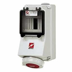 Mennekes 7129 wall socket 16A 4-pole 6h 400V IP67