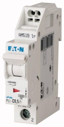 Eaton PLI-C0,5/1 circuit breaker, 0.5A, 1p, C-Char , 171249
