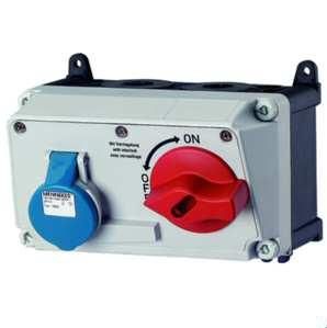 Mennekes 7612 wall socket DUO 32A 3-pole 6h 230V IP44