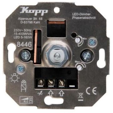Kopp 844600004 Pressure changeover switch 5-150W RC LED dimmer