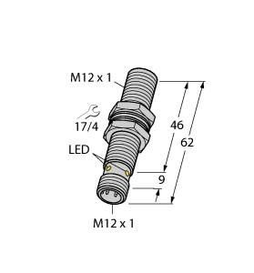 Turck 1634845 BI4U-M12E-AP6X-H1141 Inductive sensor