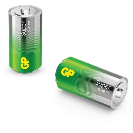 GP SUP14A784C2 SuperAlkaline C Baby, 1.5V LR14, 2-pack blister