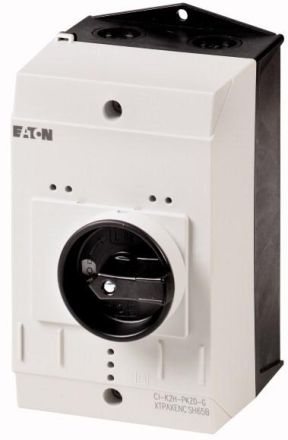 Eaton CI-K2H-PKZ0-G insulating enclosure with black/green rotary handle, 260363