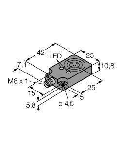 Turck 1662002 BI8U-Q10-AP6X2-V1131 Inductive Sensor