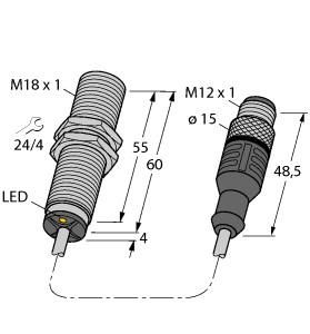 Turck 4405049 BI5U-MT18M-AD4X-0.3-RS4.23/XOR Inductive sensor