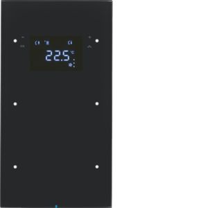 BERKER 75642055 Touch-Sensor Glass R.3 | 2-way, temperature controller | black glass