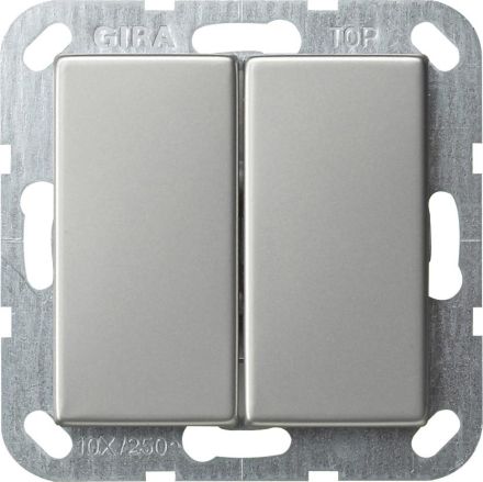 Gira 2860600 push button switch series straight 55 stainless steel